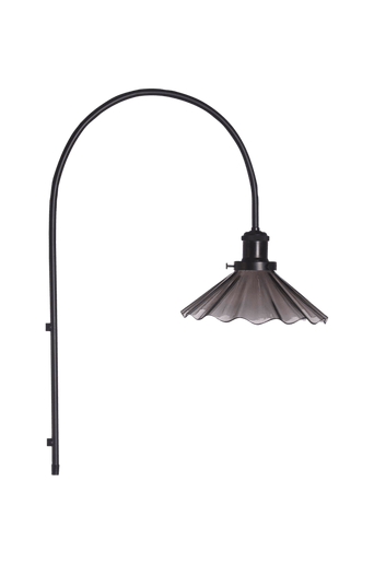 Vägglampa August veckad 25 cm Svart