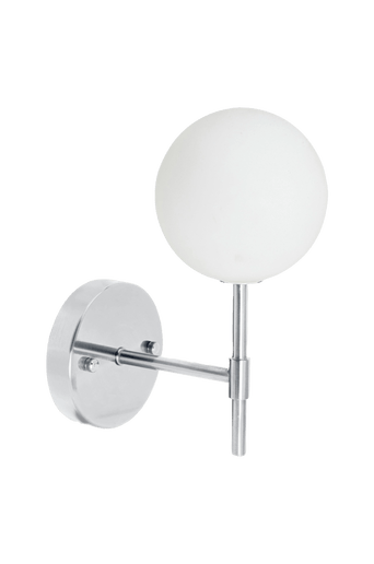 Vägglampa Sigma 25 cm Krom opal