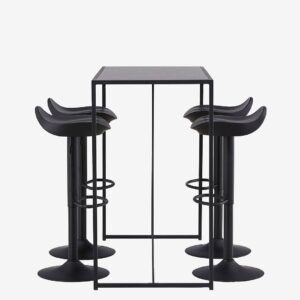 Venture Home – Barset Brea med 4st barstolar Adesto – Svart – Matgrupp 4 personer – Från Homeroom