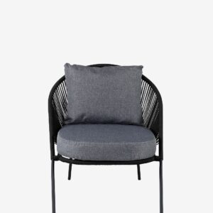 Venture Home – Fåtölj Lindos 2-pack – Svart – Utestolar & pallar – Från Homeroom