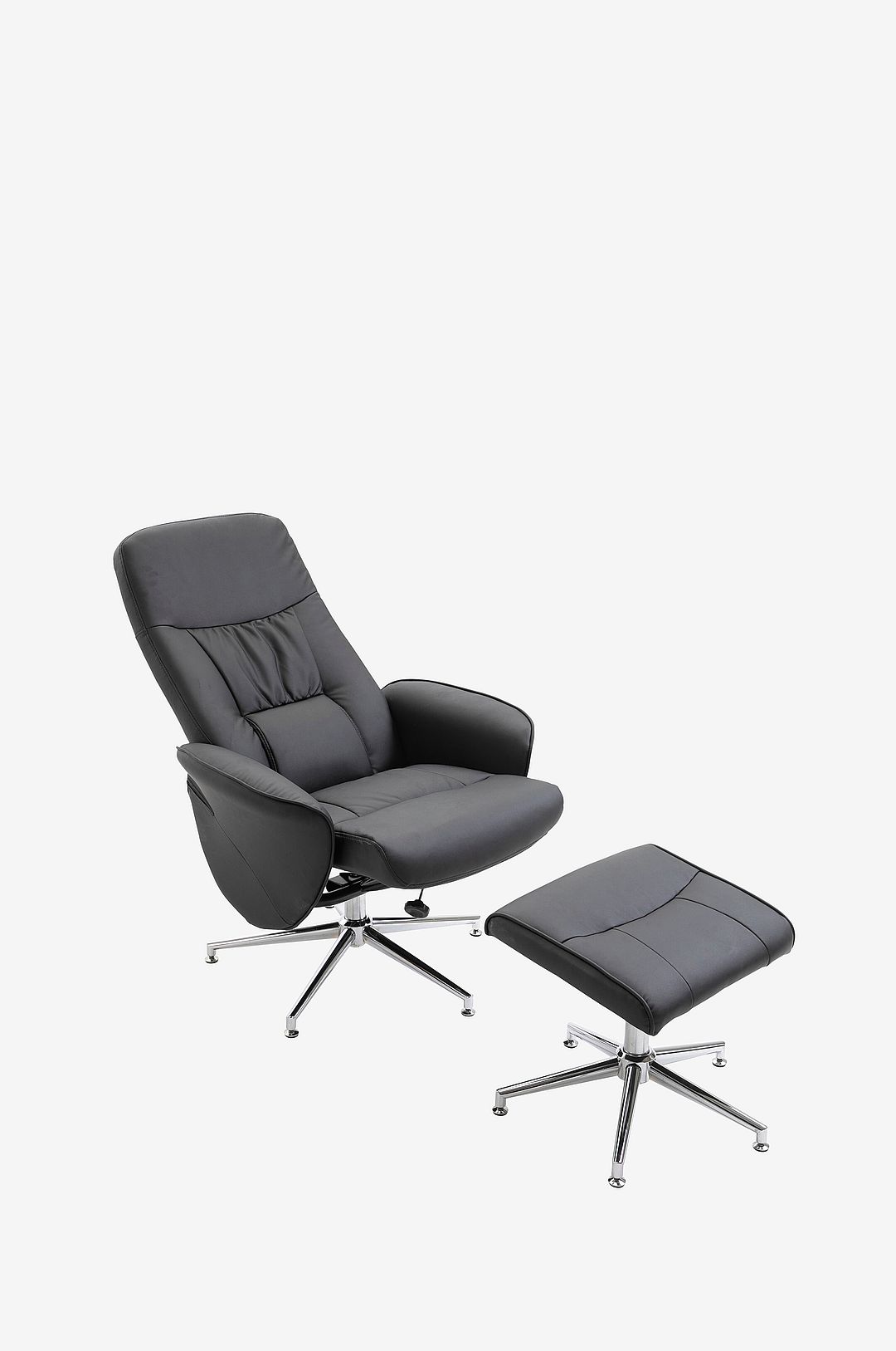 Venture Home – Fåtölj inkl. fotpall Ragnar – Svart – Fåtöljer – Från Homeroom