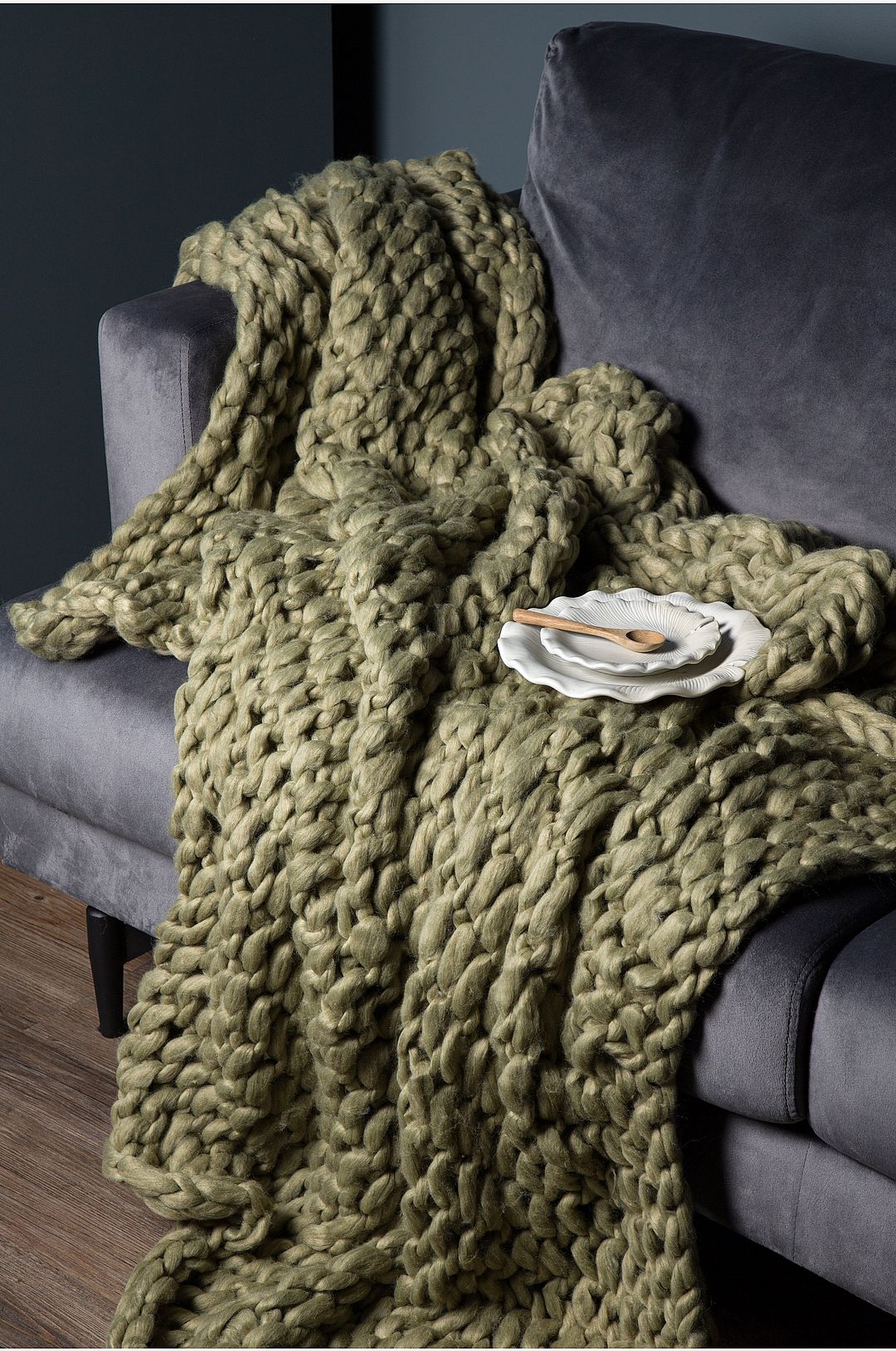 Venture Home – Filt Kate – Grön – Filtar & plädar – Från Homeroom