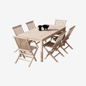 Venture Home – Kenya Matgrupp med stolar Kenya – Vit – Matgrupper – Från Homeroom