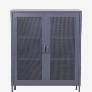 Venture Home – Lågt Vitrinskåp Malmby – Grå – Skåp – Från Homeroom