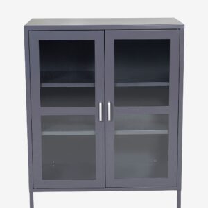 Venture Home – Lågt vitrinskåp Aciel – Grå – Skåp – Från Homeroom