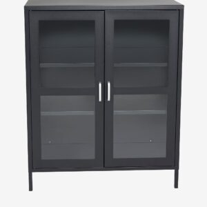 Venture Home – Lågt vitrinskåp Aciel – Svart – Skåp – Från Homeroom