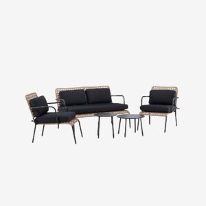 Venture Home – Lounge Set Paola – Svart – Loungemöbler – Från Homeroom