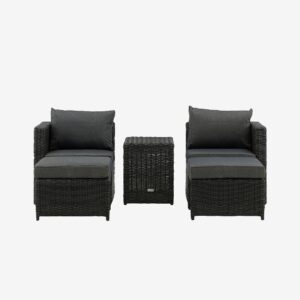 Venture Home – Loungegrupp Quad – Svart – Loungemöbler – Från Homeroom