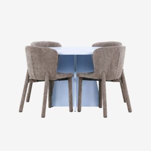 Venture Home – Matbord Bootcut med Astoria stol – Brun – Matgrupp 4 personer – Från Homeroom