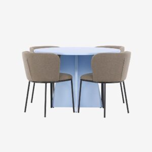 Venture Home – Matbord Bootcut med Edina stol – Brun – Matgrupp 4 personer – Från Homeroom