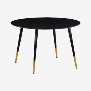 Venture Home – Matbord Doris, runt, DIA 115 cm – Svart – Matbord – Från Homeroom