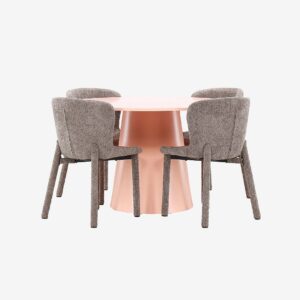 Venture Home – Matbord Lanzo med Astoria stol – Brun – Matgrupp 4 personer – Från Homeroom