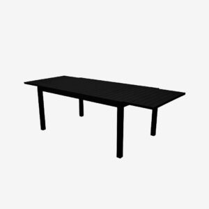 Venture Home – Matbord Malaga 100×160-240 cm – Svart – Matbord utomhus – Från Homeroom