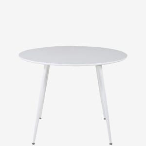 Venture Home – Matbord Pia, Dia 100 cm – Vit – Matbord – Från Homeroom