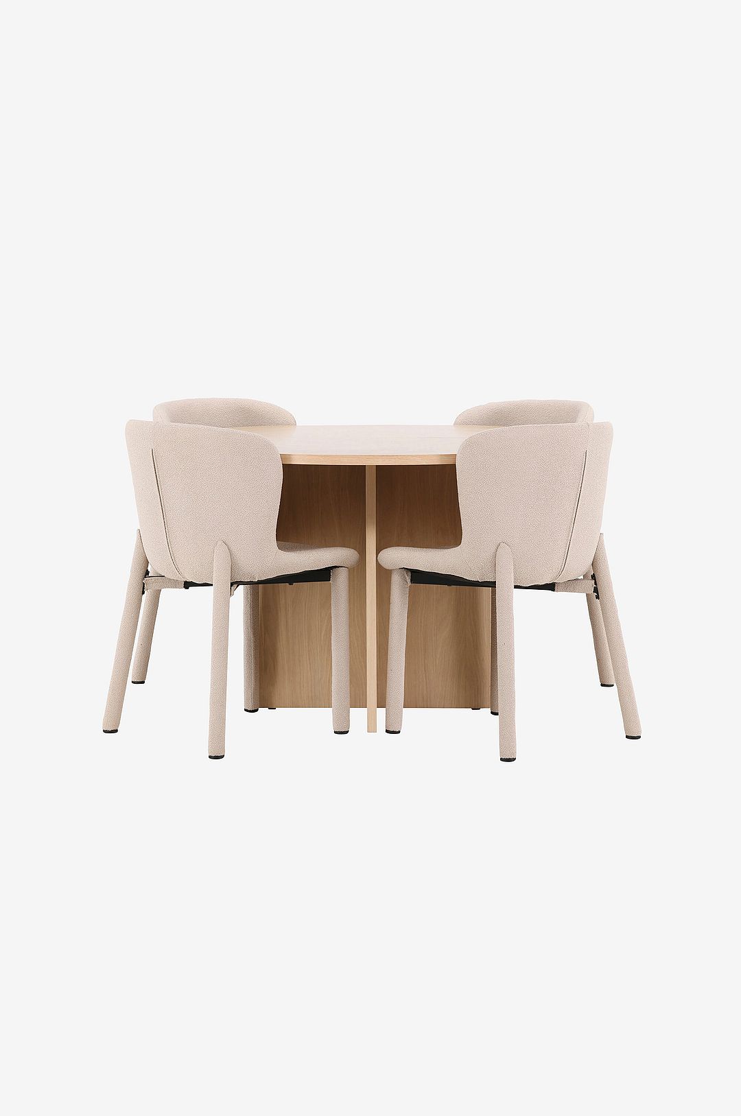 Venture Home - Matbord Strada med Astoria-stol - Beige - Matgrupp 4 personer - Från Homeroom