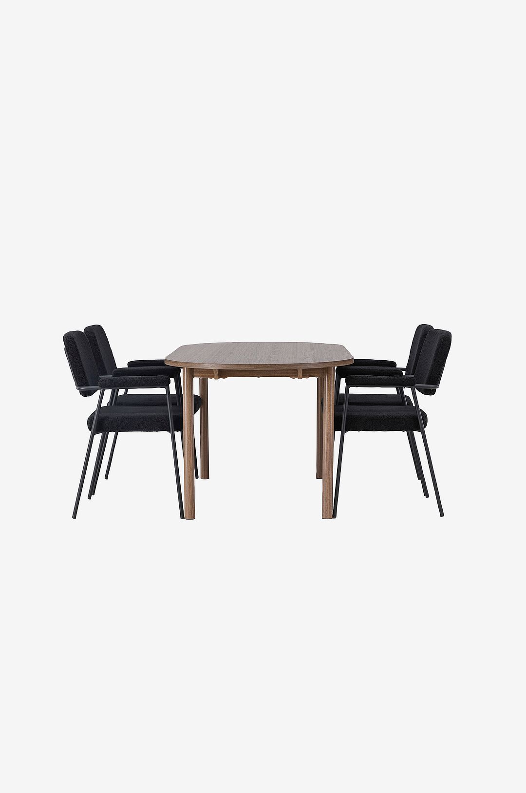 Venture Home – Matgrupp Andy med 4st stolar Yesterday – Brun – Matgrupp 4 personer – Från Homeroom