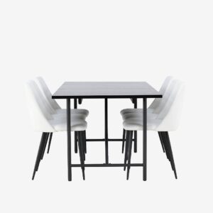 Venture Home – Matgrupp Astrid med 6st stolar Night – Svart – Matgrupp 6 personer – Från Homeroom