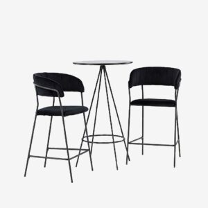 Venture Home – Matgrupp Bistro med 2st stolar Lui – Svart – Matgrupp 2 personer – Från Homeroom