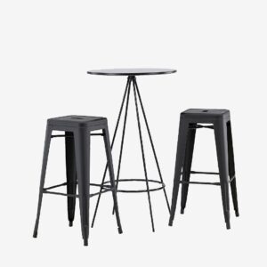 Venture Home – Matgrupp Bistro med 2st stolar Tempe – Svart – Matgrupp 2 personer – Från Homeroom