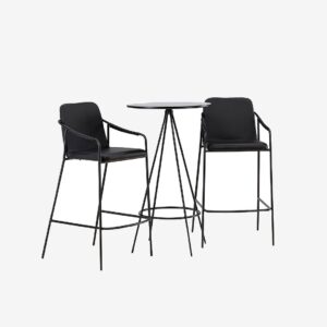 Venture Home – Matgrupp Bistro med 2st stolar Tvist – Svart – Matgrupp 2 personer – Från Homeroom