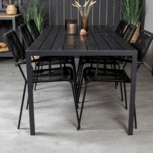 Venture Home – Matgrupp Bliss och 6st Levis matstol – Svart – Matgrupper – Från Homeroom