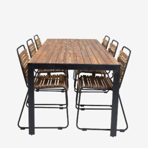 Venture Home – Matgrupp Bois med 6st matstolar Bois – Natur – Matgrupper – Från Homeroom