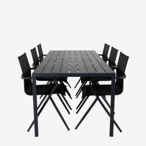 Venture Home – Matgrupp Break med 6st matstolar Alina – Svart – Matgrupper – Från Homeroom