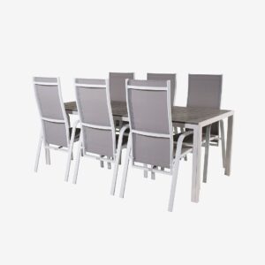 Venture Home – Matgrupp Break med 6st matstolar Copacabana – Grå – Matgrupper – Från Homeroom