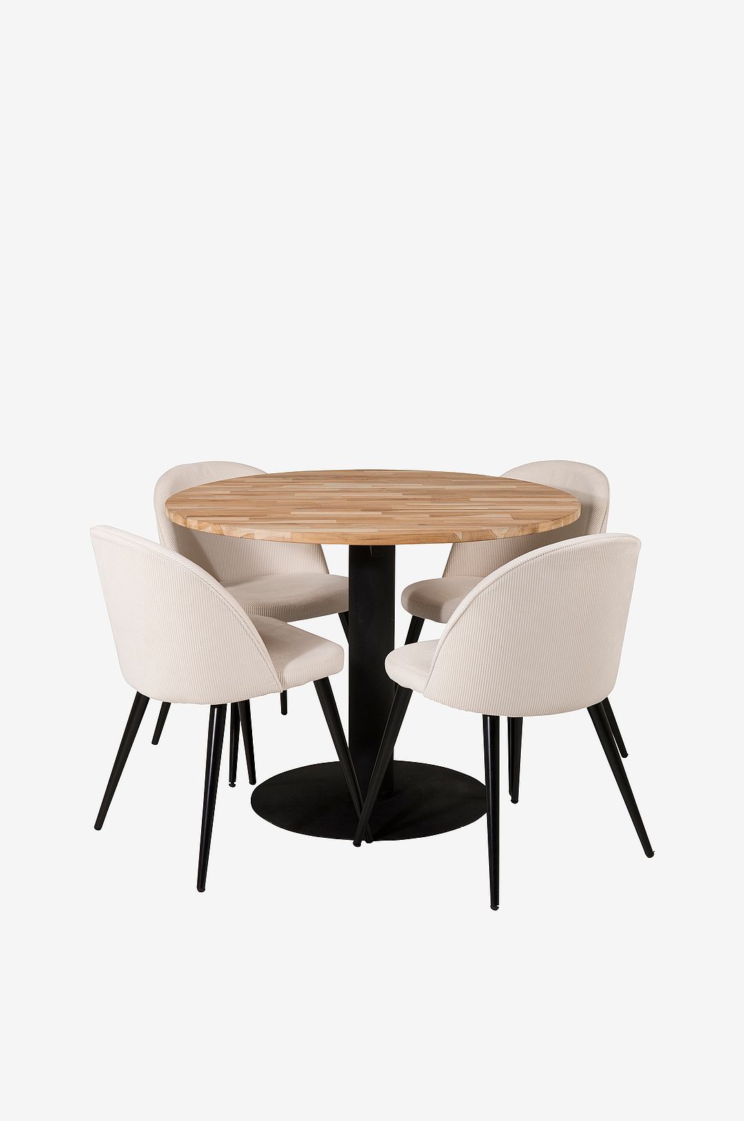 Venture Home – Matgrupp Camille med Matstol Valleta – Natur – Matgrupp 4 personer – Från Homeroom