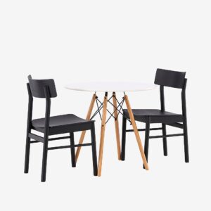 Venture Home – Matgrupp Danburi med 2st matstolar Montros – Vit – Matgrupp 2 personer – Från Homeroom