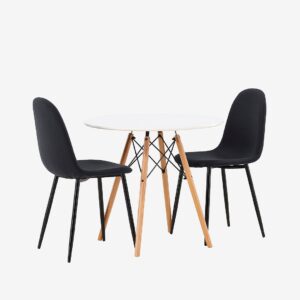 Venture Home – Matgrupp Danburi med 2st matstolar Polar – Vit – Matgrupp 2 personer – Från Homeroom