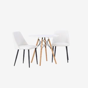 Venture Home – Matgrupp Danburi med 2st stolar Night – Vit – Matgrupp 4 personer – Från Homeroom