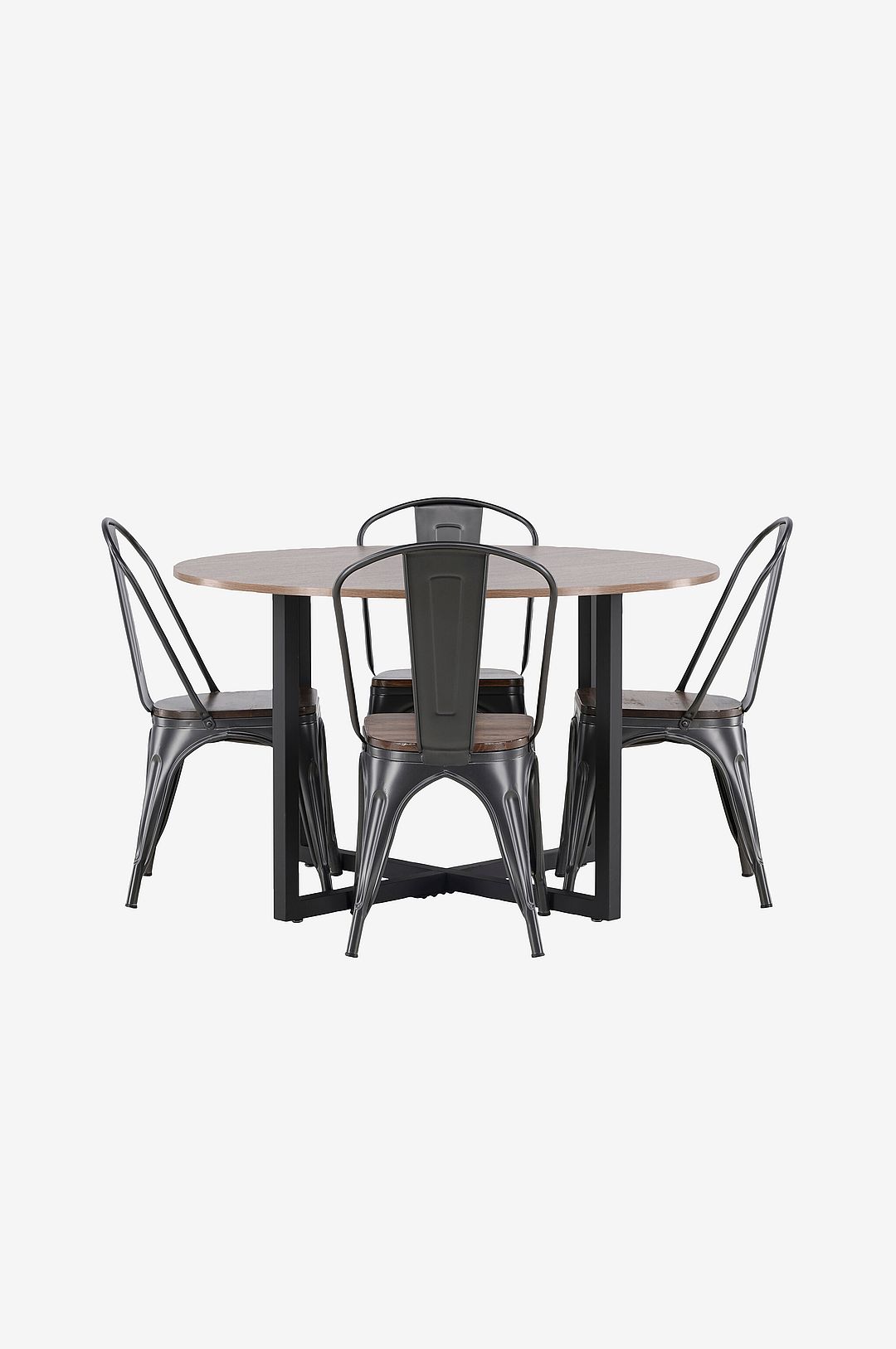 Venture Home – Matgrupp Durango med 4st matstolar Tempe – Brun – Matgrupp 4 personer – Från Homeroom