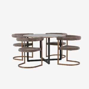 Venture Home – Matgrupp Durango med 4st stolar Morning – Brun – Matgrupp 4 personer – Från Homeroom