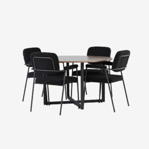 Venture Home – Matgrupp Durango med 4st stolar Yesterday – Brun – Matgrupp 4 personer – Från Homeroom