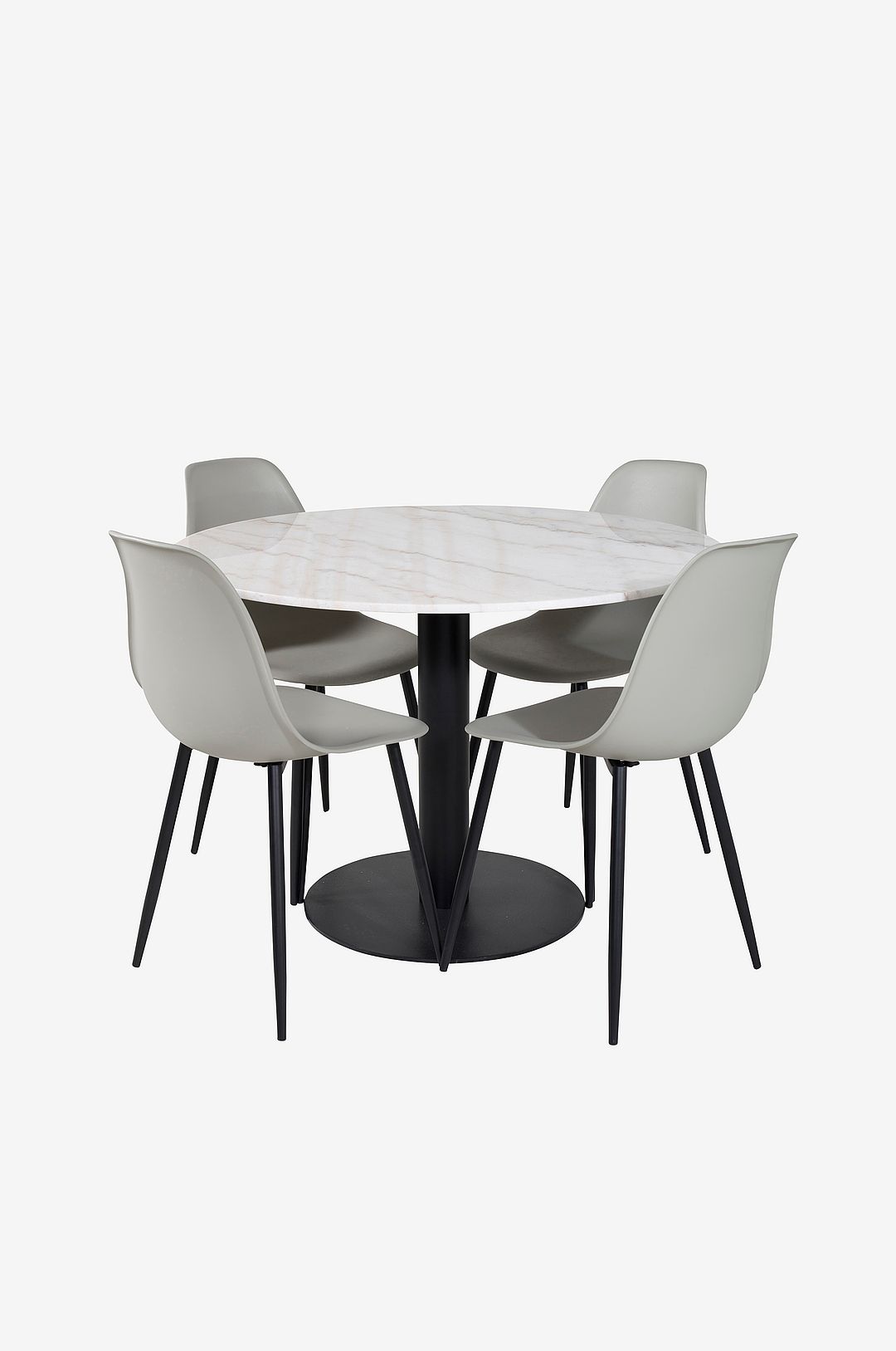 Venture Home – Matgrupp Estri inkl 4st matstolar Penally – Vit – Matgrupp 4 personer – Från Homeroom