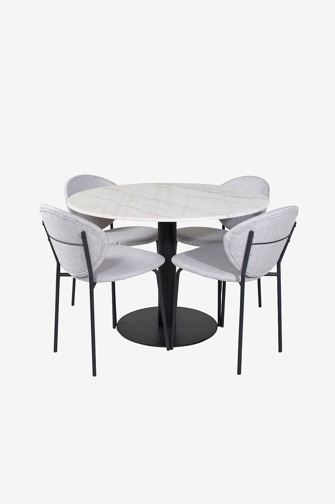 Venture Home – Matgrupp Estri inkl 4st matstolar Visby – Vit – Matgrupp 4 personer – Från Homeroom