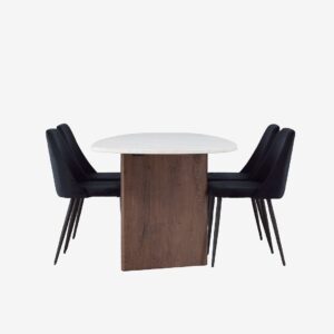 Venture Home – Matgrupp Grönvik med 4st stolar Night – Vit – Matgrupp 4 personer – Från Homeroom