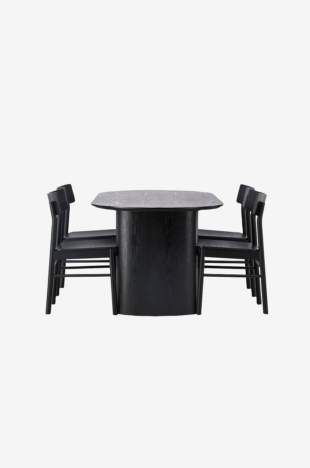 Venture Home – Matgrupp Isolde med 4st stolar Montros – Svart – Matgrupp 4 personer – Från Homeroom