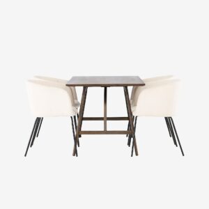 Venture Home – Matgrupp Kaseindon med 4st stolar Berit – Brun – Matgrupp 4 personer – Från Homeroom