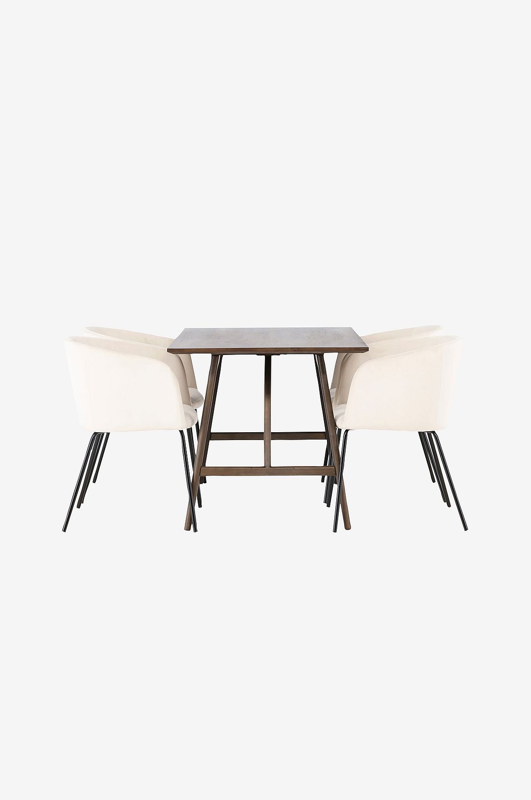 Venture Home – Matgrupp Kaseindon med 4st stolar Berit – Brun – Matgrupp 4 personer – Från Homeroom