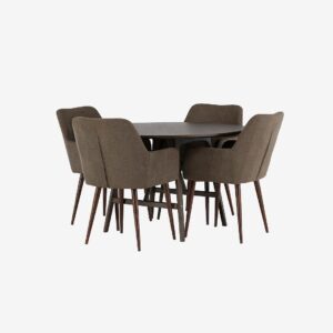 Venture Home – Matgrupp Kaseindon med 4st stolar Tomorrow – Brun – Matgrupp 4 personer – Från Homeroom