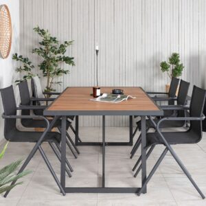 Venture Home – Matgrupp Khung med 6st matstolar Alina – Brun – Matgrupper – Från Homeroom