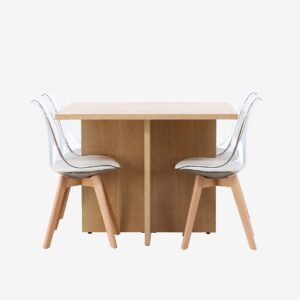 Venture Home – Matgrupp Leo med 4st stolar Edvin – Brun – Matgrupp 4 personer – Från Homeroom