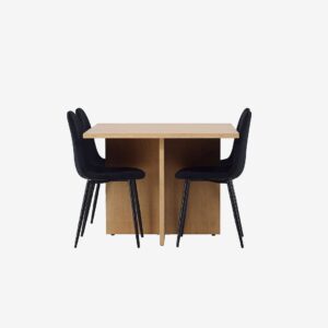 Venture Home – Matgrupp Leo med 4st stolar Polar – Brun – Matgrupp 4 personer – Från Homeroom