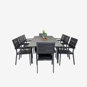 Venture Home – Matgrupp Louis inkl 8st Louis matstol – Grå – Matgrupper – Från Homeroom