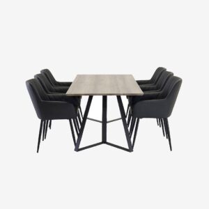 Venture Home – Matgrupp Marina med 4 stolar Komfort – Beige – Matgrupp 4 personer – Från Homeroom