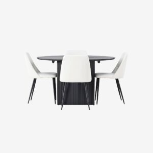 Venture Home – Matgrupp Matilda med 4st stolar Night – Svart – Matgrupp 4 personer – Från Homeroom