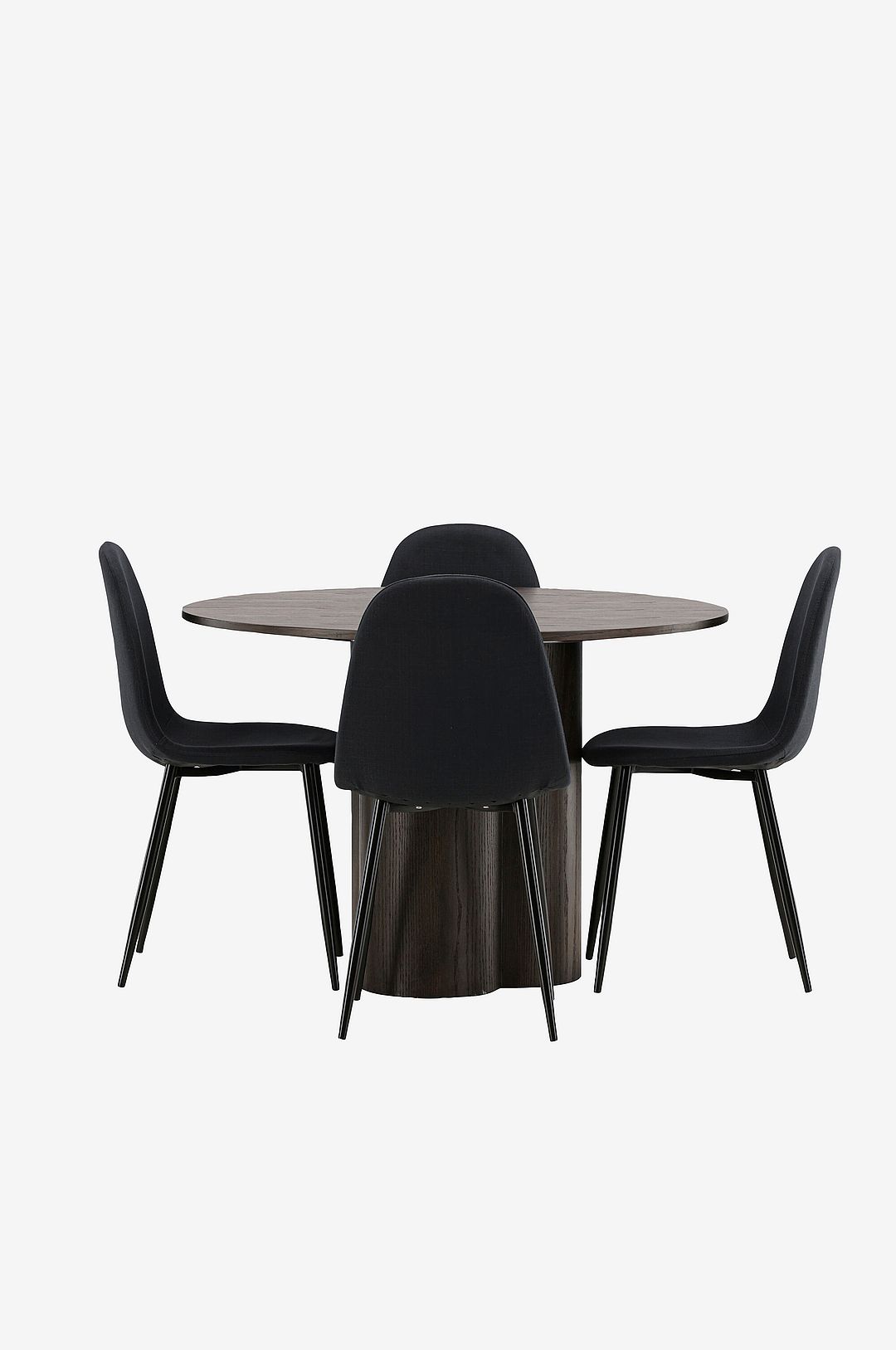 Venture Home – Matgrupp Olivia med 4st stolar Polar – Brun – Matgrupp 4 personer – Från Homeroom