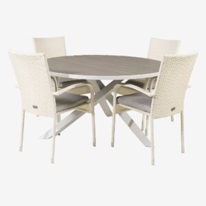 Venture Home – Matgrupp Parma inkl 4 st stolar Anna – Grå – Matgrupper – Från Homeroom